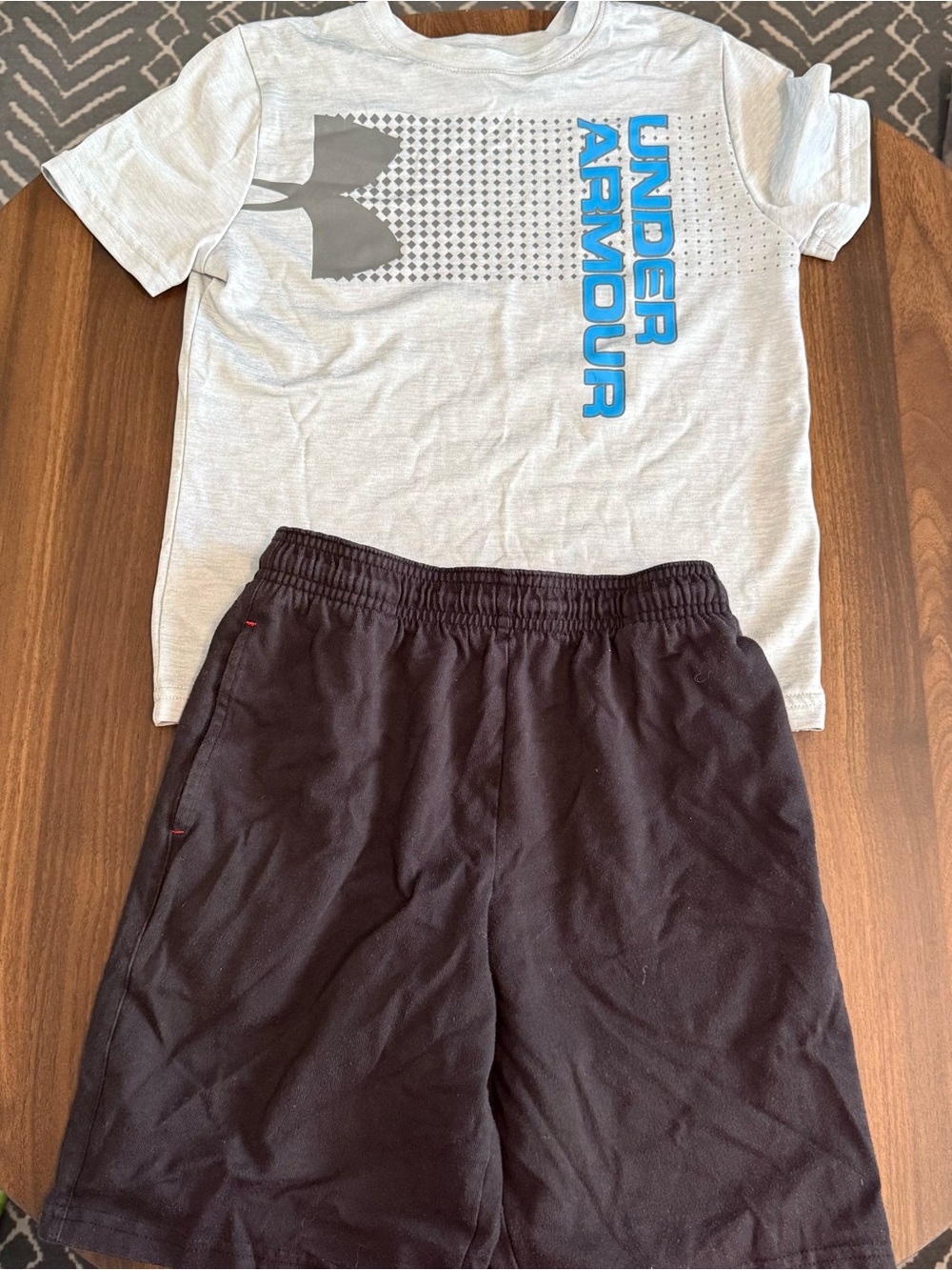 Boys under armour shirt and shorts set